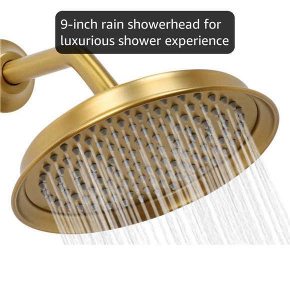 Homekicen Brushed Gold Shower System with Handheld Sprayer - Picture 2 of 6